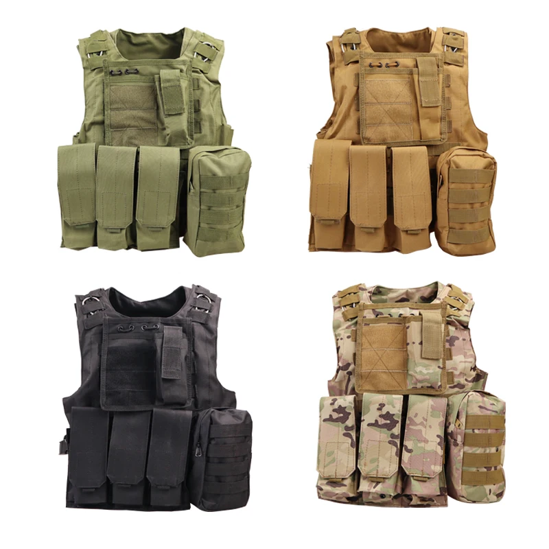 

Military Tactical Amphibious Vest body amour Battle Molle Combat Assault Plate Carrier Vest Hunting Protection Vest camo color