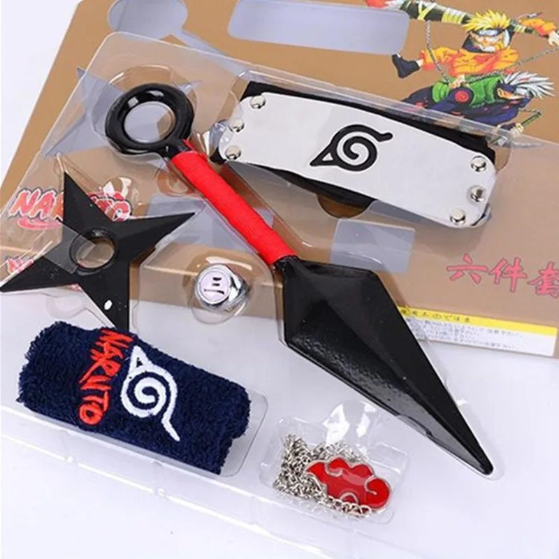 Набор аксессуаров для косплея Uchiha Itachi Akatsuki искусственное кольцо оружие кунаи