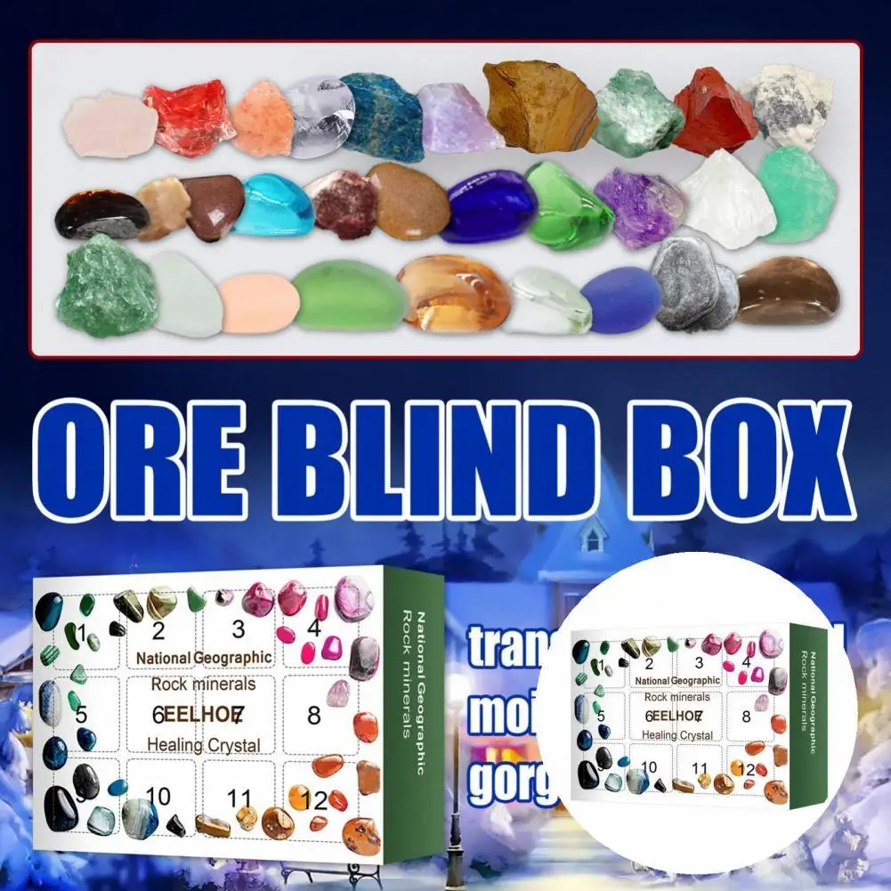 

Countdown Ore Box Multifunctional Gorgeous Color Christmas Countdown Toy Ore Gift Box Calendar Box Calendar Box 1Box