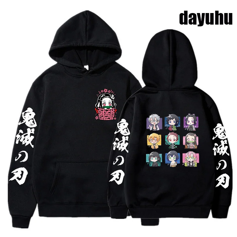 Kawaii короткая футболка с героями из японского аниме Демон убийца толстовки для