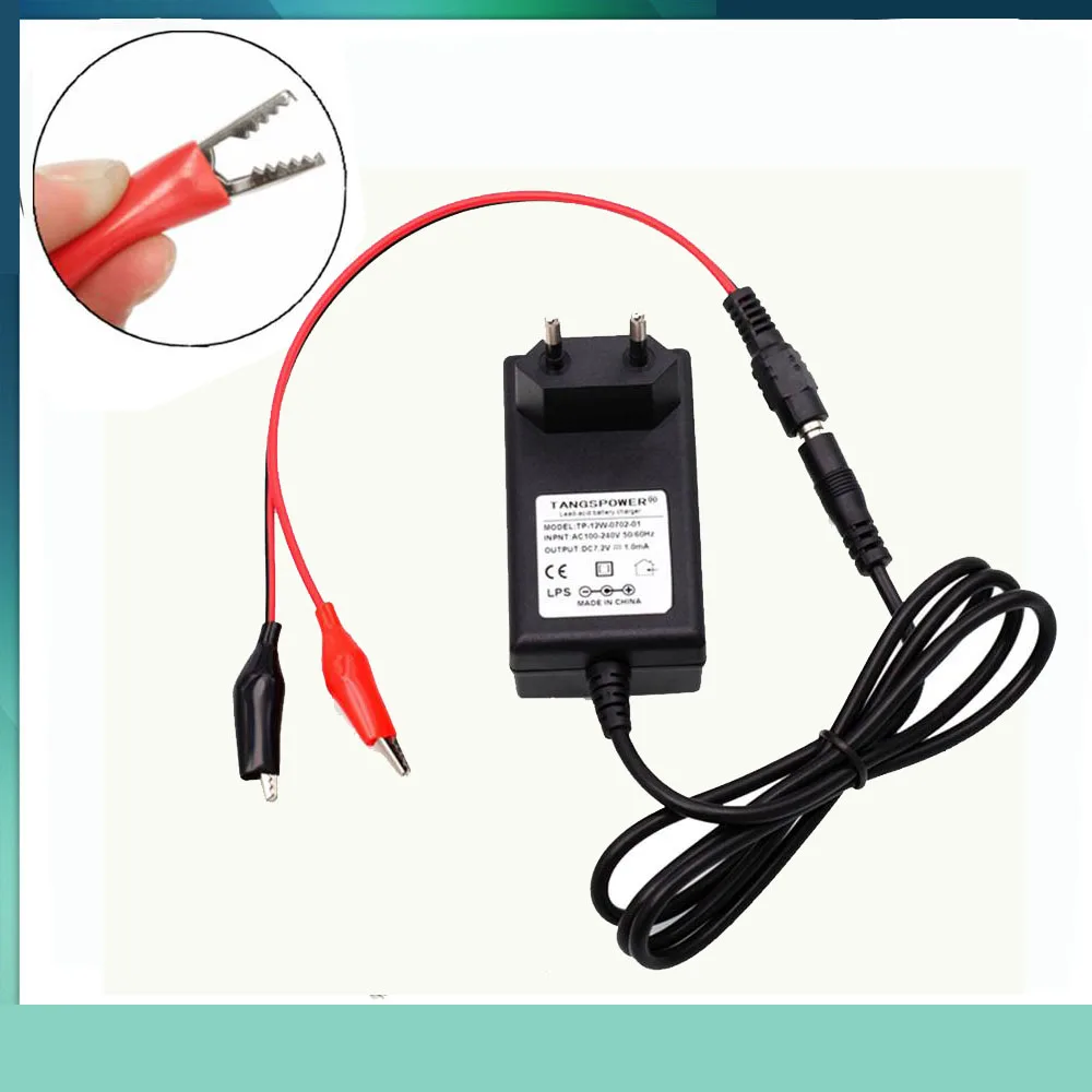 

7.2V 1A Lead Acid Battery Charger For Car Motorcycle Scooter 6V Lead Acid Battery 7.4V Charger