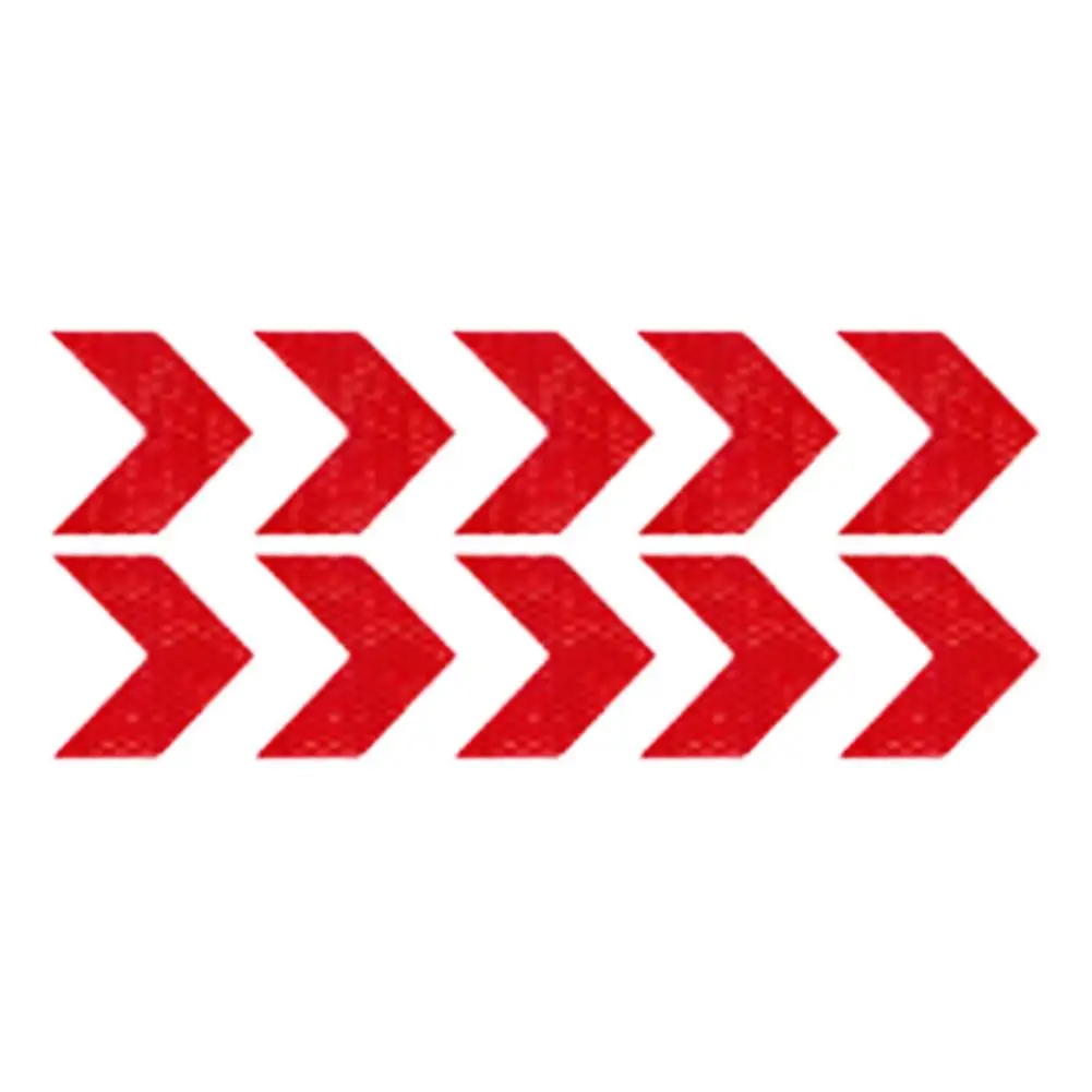 

10Pcs Waterproof Reflective Tape Car Reflective Stickers High Visibility Arrow Reflective Stickers Strong Reflective Arrow