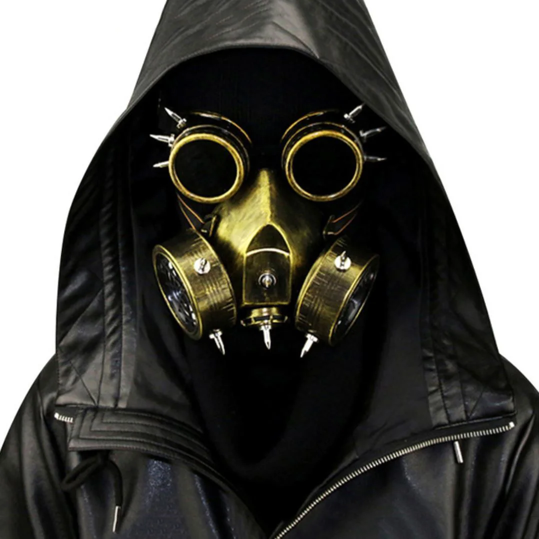 SzBlaZe Medieval Steampunk Cosplay Gas Mask Goggles Respirator Phantom Vintage Mask for Masquerade Party Halloween Anime Costume