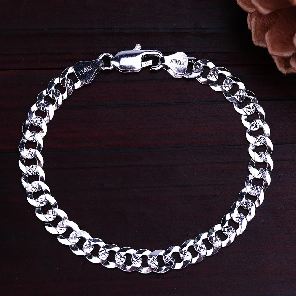 Браслет-цепочка унисекс из 100% серебра 925 пробы 5 мм | Украшения и аксессуары