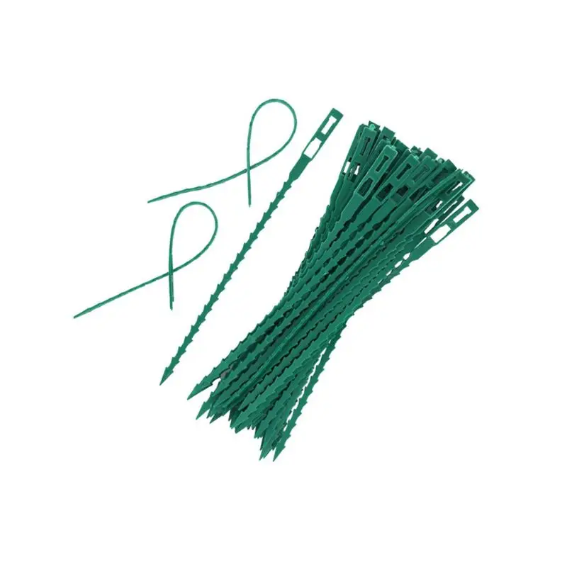 

50pcs Garden Cable Ties Reusable Plant Support Shrubs Fastener Tree Locking Zip 34YF