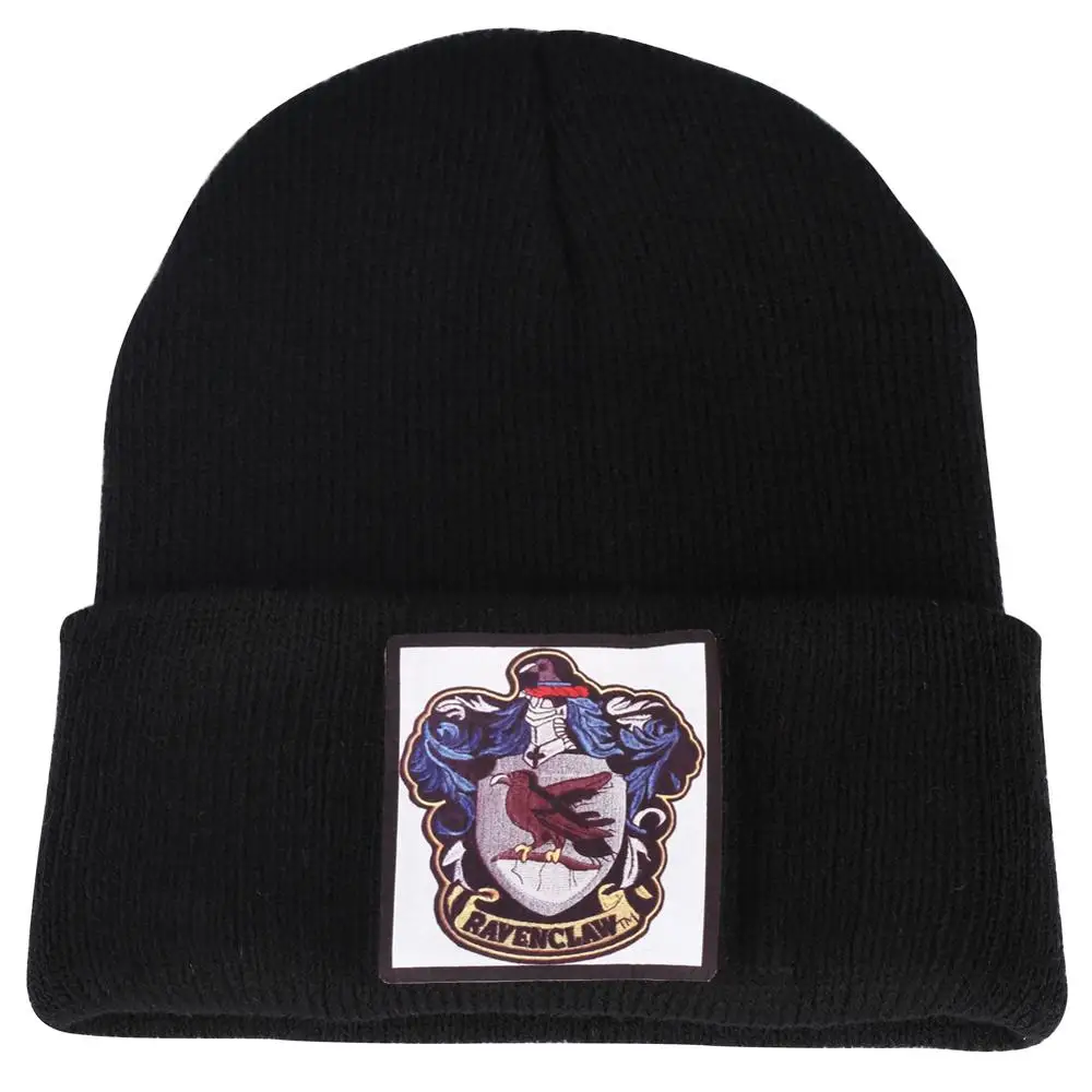 Черная трикотажная шапка мужские шапки зимняя фэнтези Волшебный дом Ravenclaw для