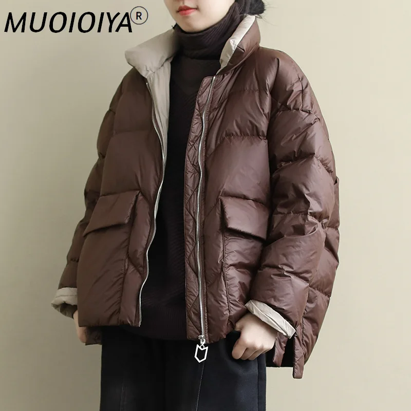 

Women's Down Jacket Autumn Winter Woman Coat Female White Duck Down Coats Warm Thick Parka 2022 Mujer Chaqueta Pph1324