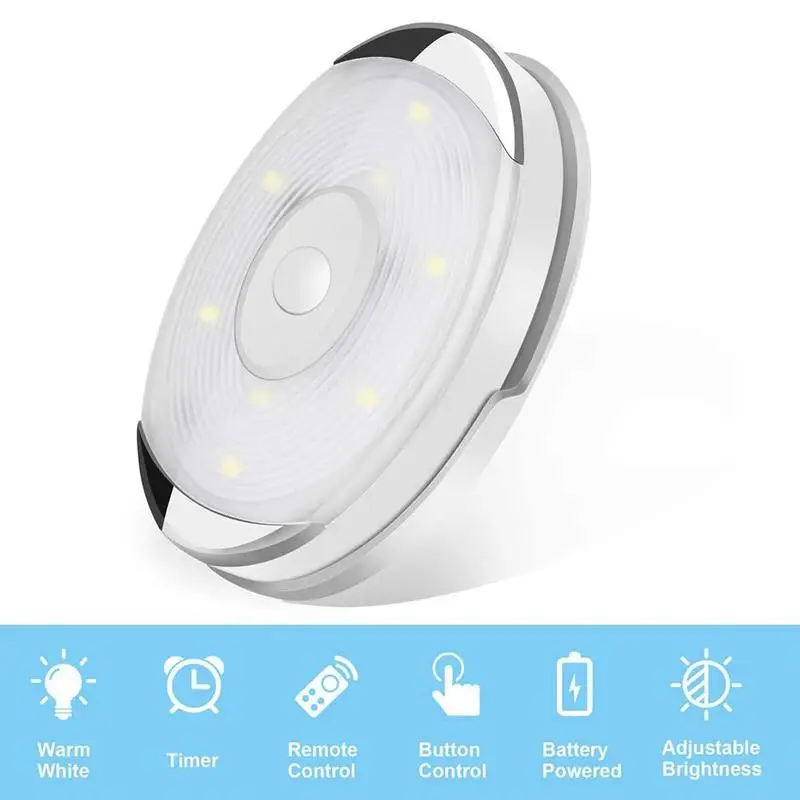 

LED Motion Sensor Night Light Battery Auto On/Off Induction Lamp for Household Bedroom Kitchen Stairs Cabinet Wardrobe White