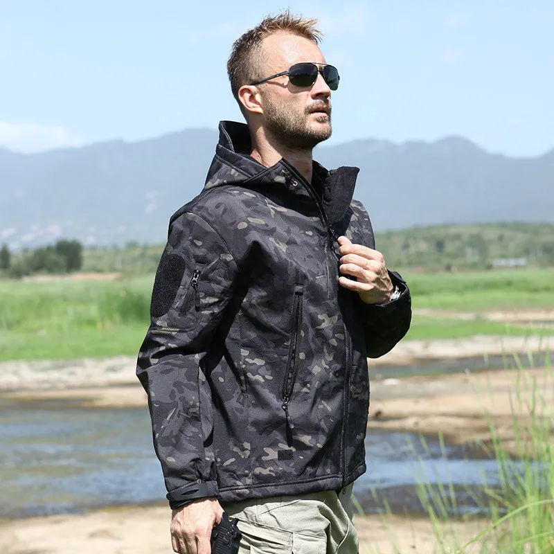 Мужская зимняя тактическая камуфляжная куртка Acu для охоты утепленная