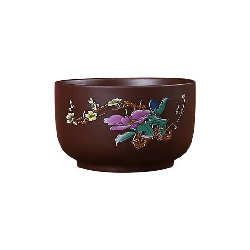 Yixing Purple Clay Teacup Handmade Kung Fu Creative Hand-Painted Magpie Teapot Ceramic Master Cup Retro Small Tea Bowl Kettle | Дом и сад