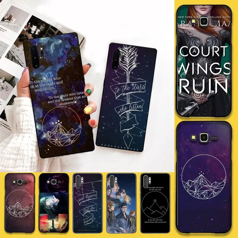 

HUAGETOP A Court of Mist and Fury Sarah J Maas Phone Case For Samsung Note 7 8 9 10 Lite Plus Galaxy J7 J8 J6 Plus 2018 Prime