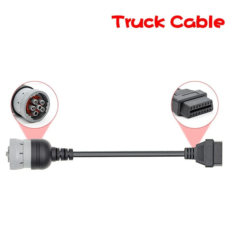 

Truck Cable Adapter Converter Cable OBD1 to OBD2 for J1708 6Pin Female Car Diagnostic Tool to OBD2 16Pin