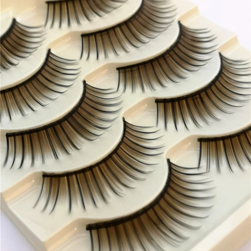 Сечение красный синий коричневый черный фиолетовый Накладные ресницы макияж в