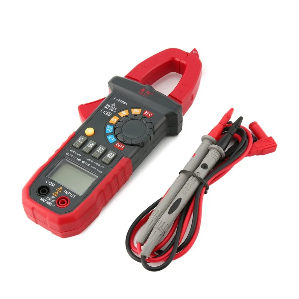 Ручной цифровой клещи мультиметр AC/DC Вольт Ом темп тока Напряжение NCV тестер