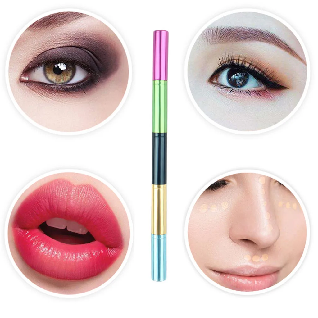 Набор кистей для макияжа с 4 головками выдвижная металлическая кисть теней век