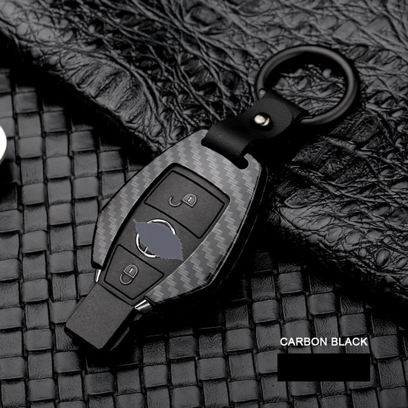 Чехол для автомобильного ключа из углеродного волокна Mercedes Benz BGA AMG W203 W210 W211 W124 W202