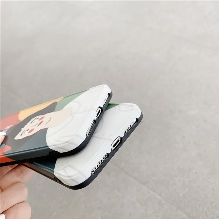 art funny retro abstract girl korean phone case for iphone 11 pro max xr x xs max 7 8 puls se 2020 cases soft silicone cover free global shipping