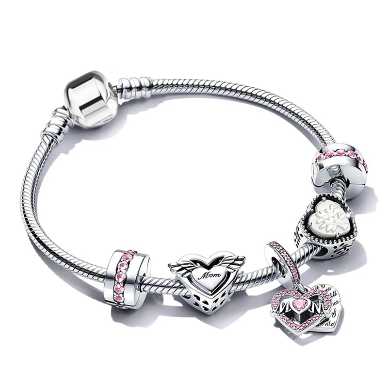 Silver Color Dreamland Charm Bracelets For Women Girls Fit Original Rainbow Murano Glass Beads Brand Bracelet DIY Making Jewelry | Украшения