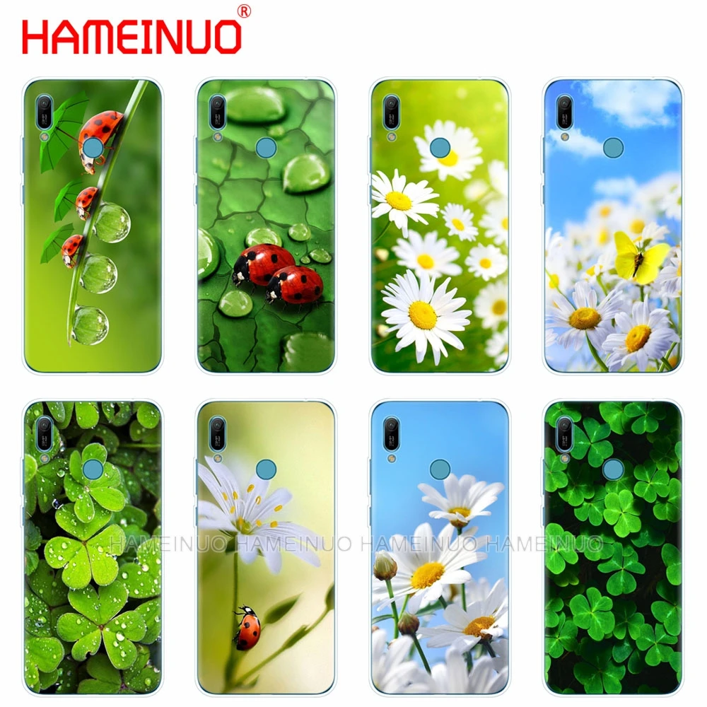 Силиконовый чехол для телефона huawei Y5 Y6 Y7 Y9 PRO PRIME 2019 honor 8s 8a 20 LITE 10i view V20 четыре листа