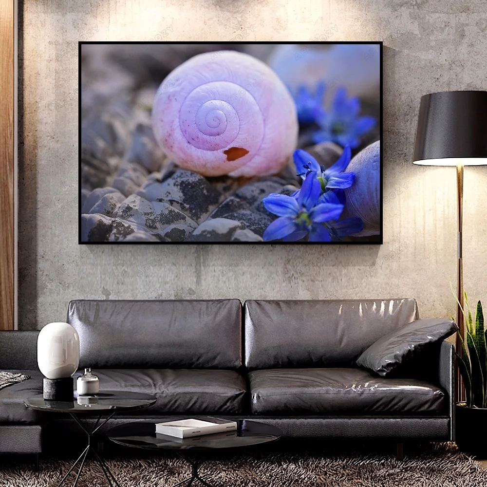 

Artcozy Oil Canvas Painting shells_flowers_stones For Home Decoration Wall Art