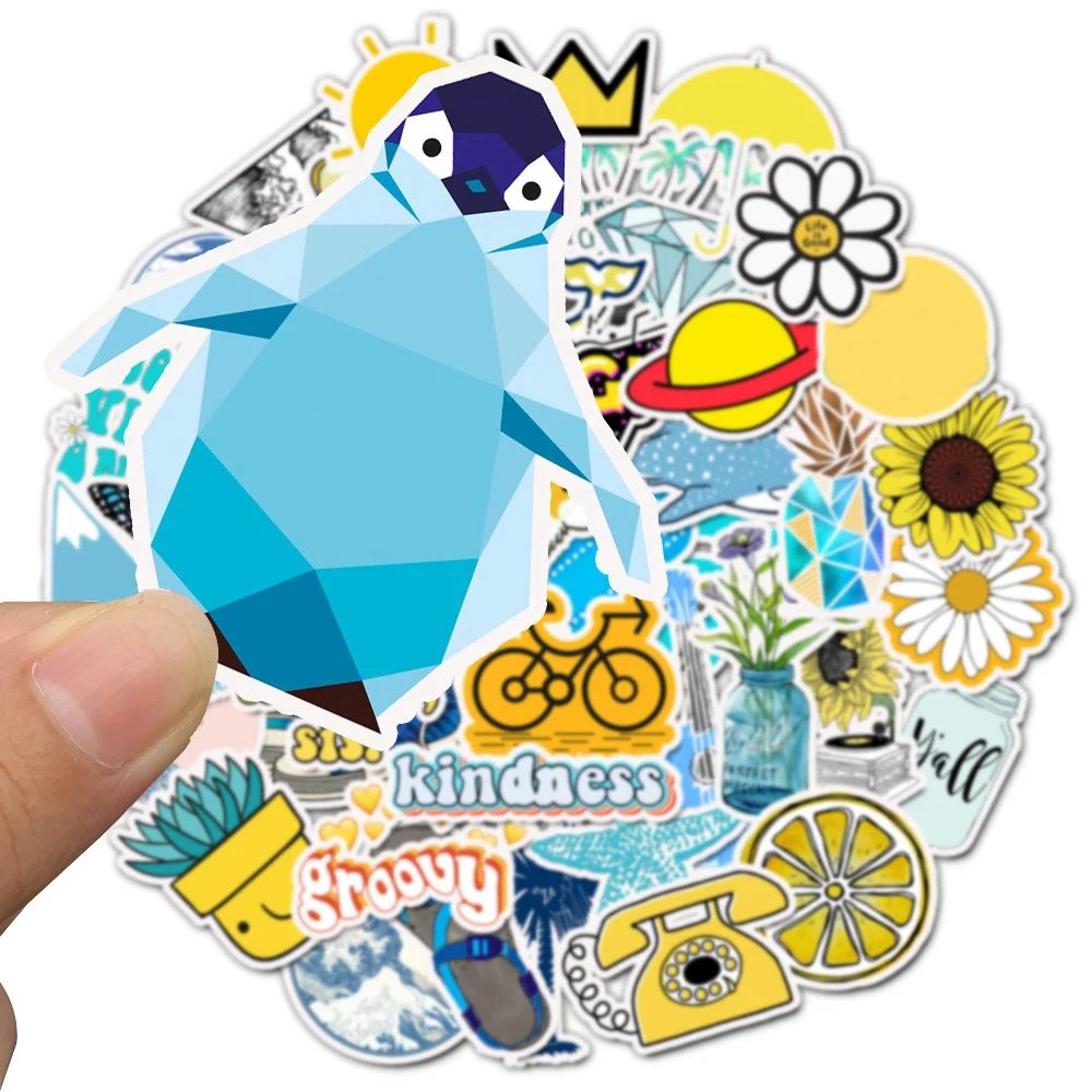 100 PCS Cartoon Simple VSCO Girls Kawaii Stickers For Chidren Toy Waterproof Sticker to DIY Laptop Bicycle Helmet Car Decals | Игрушки и
