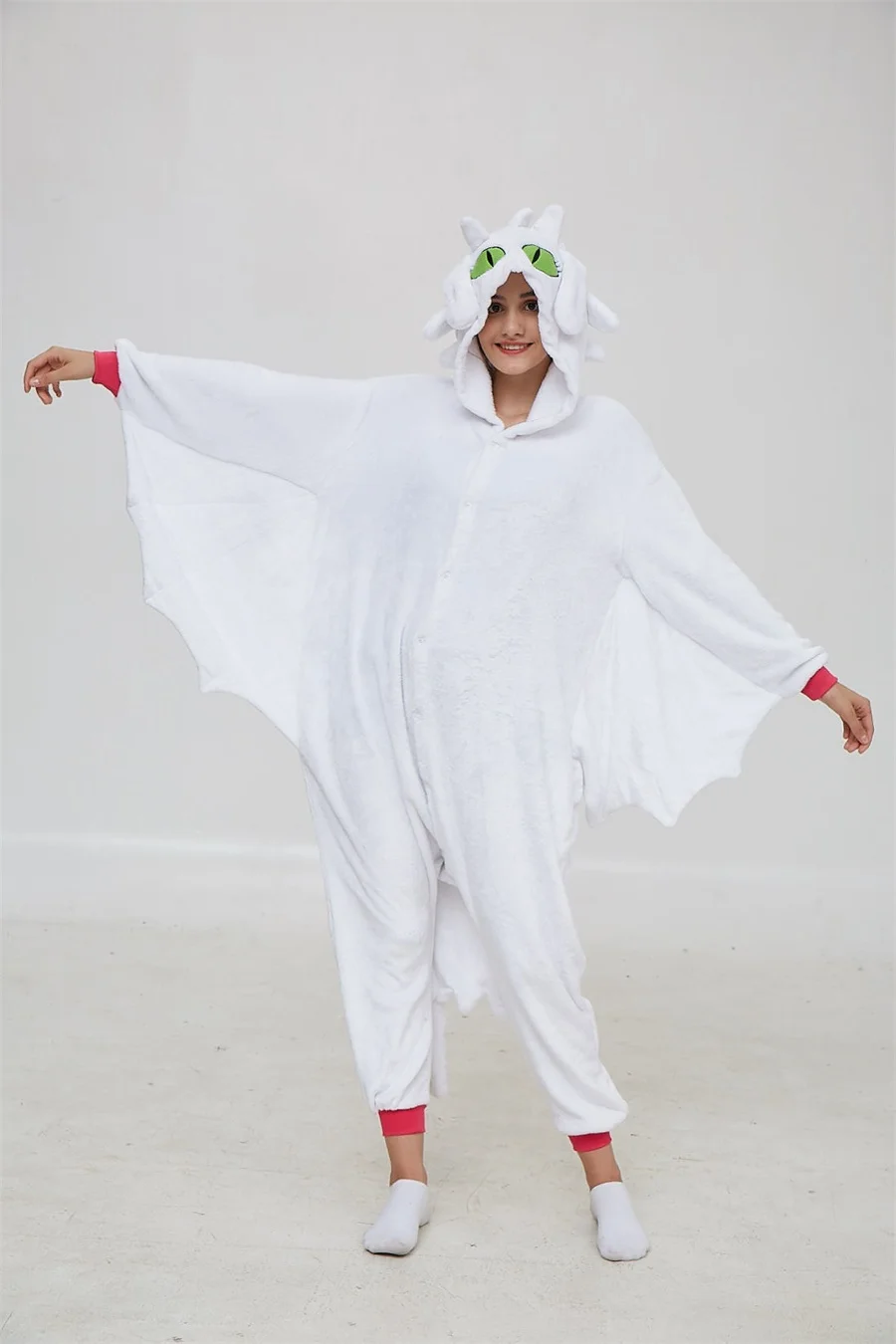 Кигуруми с беззубиком Комбинезоны для взрослых зимняя одежда сна рисунком из
