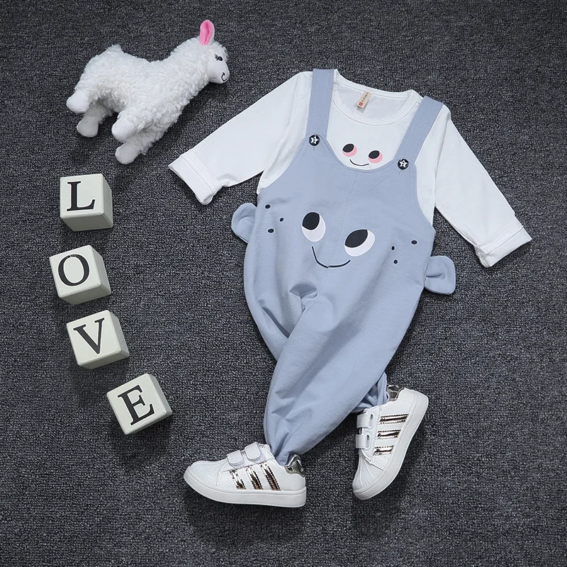 Весенние комплекты одежды для новорожденных девочек и мальчиков модная футболка