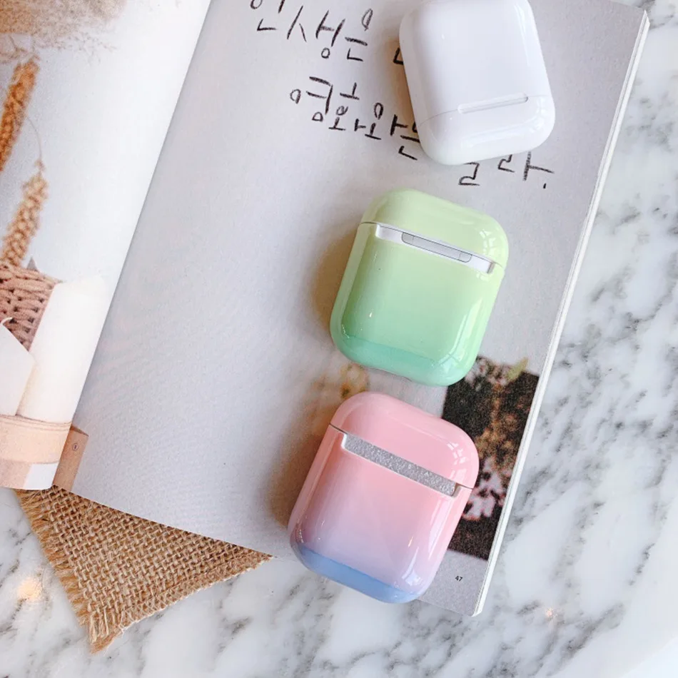 Чехол для наушников Airpods 2 чехол Роскошный авокадо мраморный чехол для наушников Защитный чехол для Apple Air Pods чехол аксессуары коробка