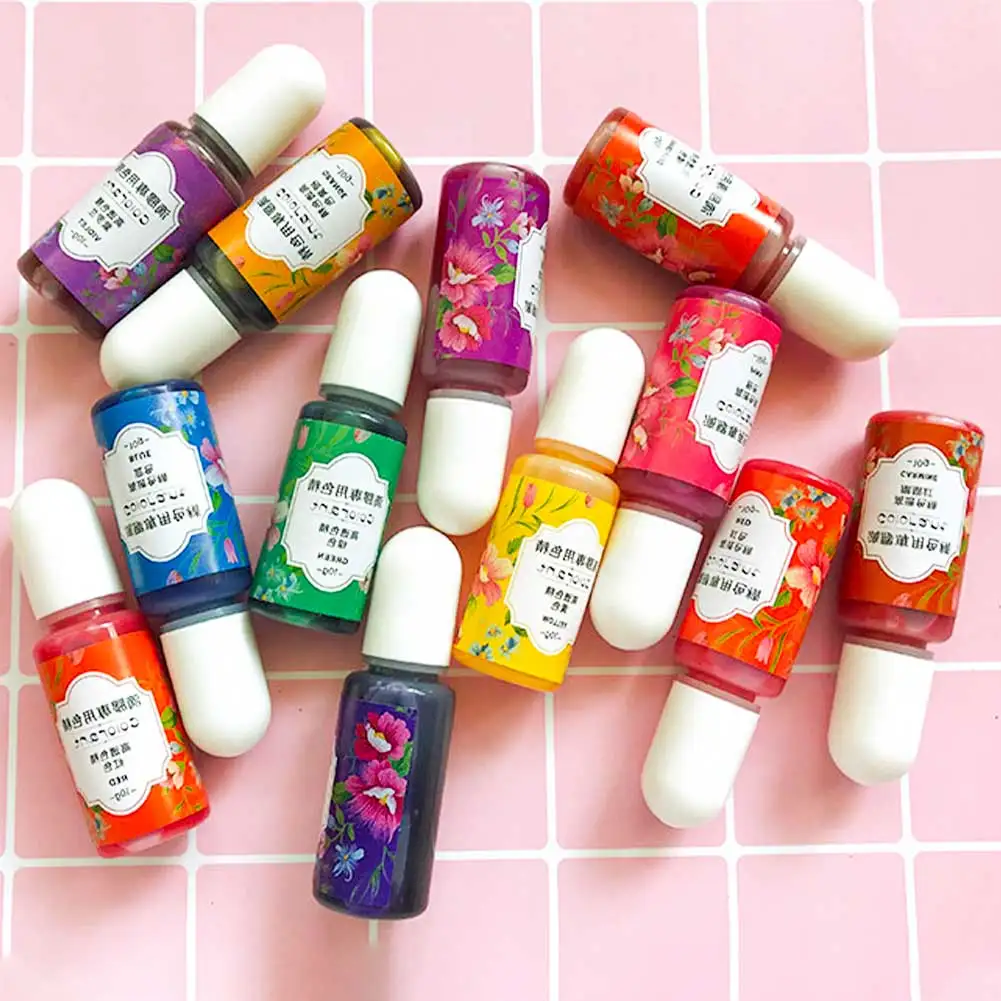 Жидкий 13 цветов краситель без запаха домашний смоляный пигмент поделки своими