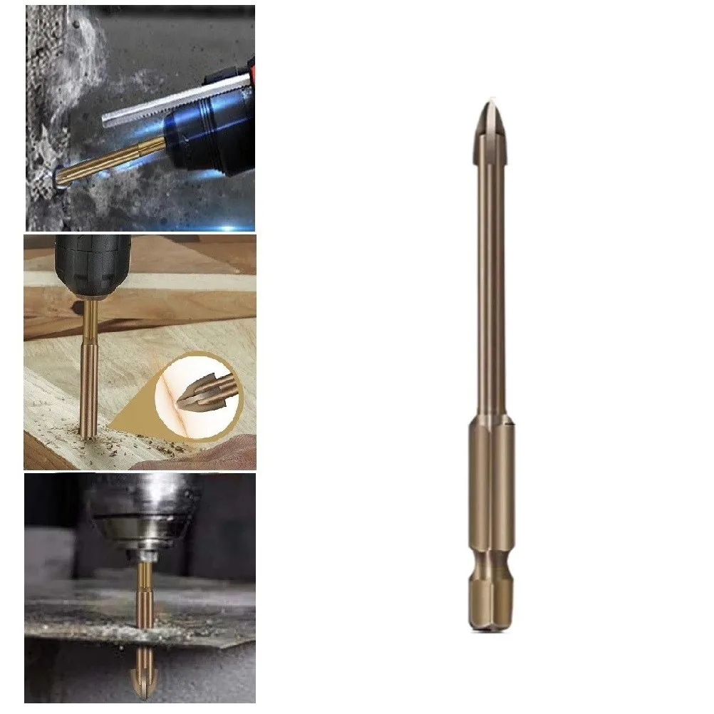 

Multifunctional Triangle Drill Tile Bits Triangle Drill 1 Pcs Cross Alloy Drill Bit Cross Hex