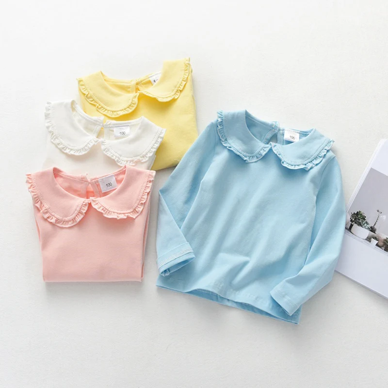 

Toddler Infant Newborn Kids T shirt Baby Girls Princess Wholesale Outfit Clothes Cotton Long Sleeve T shirt Blouse Casual Clothe