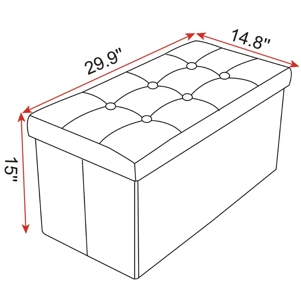 

Functional Storage Foot Stool Ottoman Bench Folding Chest Storage Cube Colorful Storage Box Upholstered Seat Removable Lid