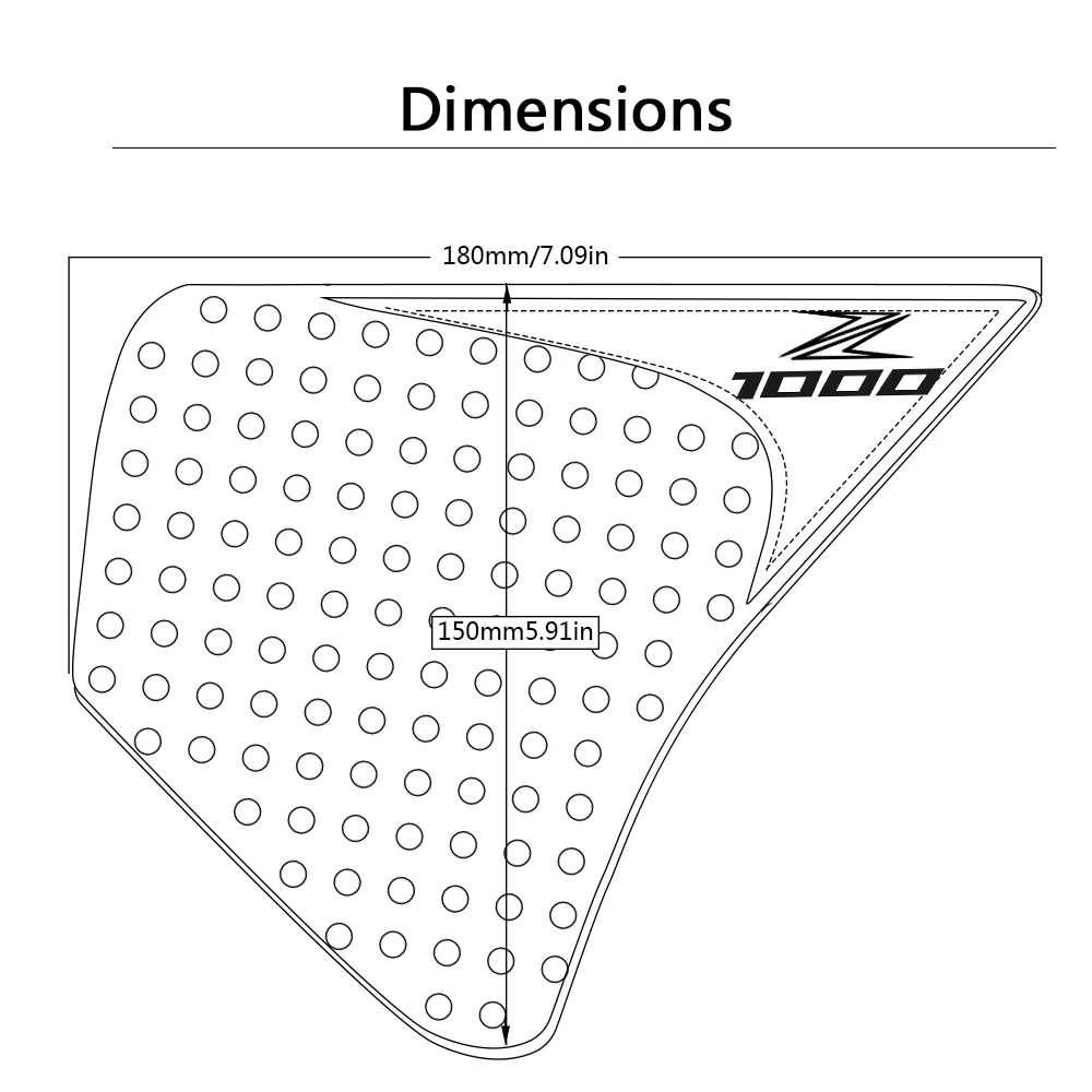 Мотоцикл Анти нагретого газа бак боковой тяговой коленей Противоскользящий