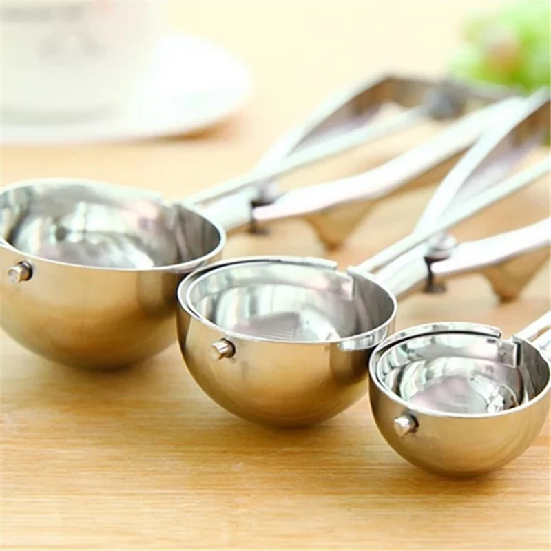 

Ice Cream Scoop Stainless Steel Cookie Dough Scooper For Fruit Melon Baller Digging Ball Tools Kitchen Accessories
