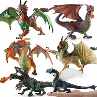 action figures flying magic dragon set chinese dragon animals model original genuin savage pvc collection children toys as gift