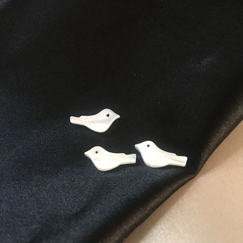 7*15 мм 20 шт 100% натуральный жемчужный корпус двусторонние украшения с птицами для