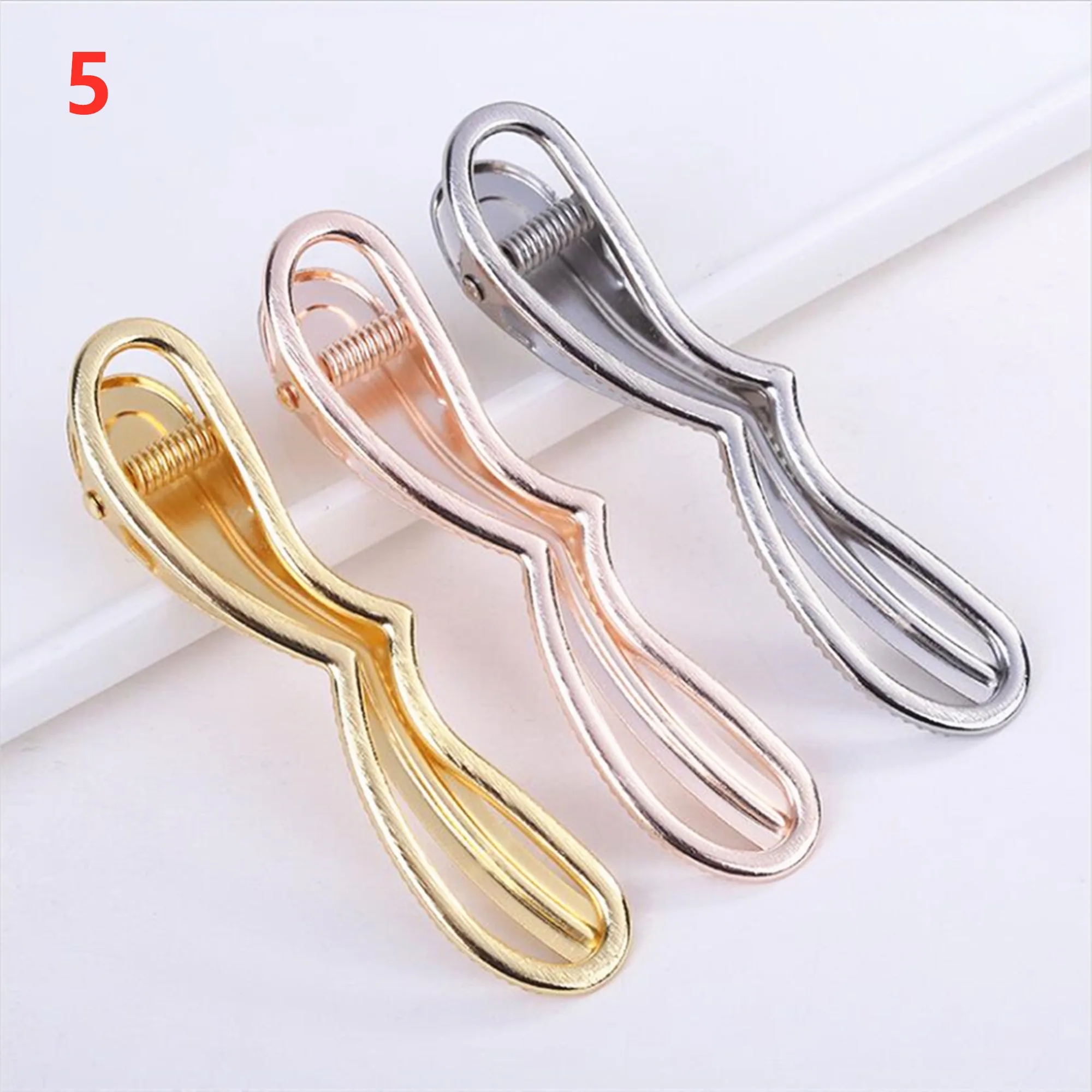 

6 pcs/lot High quality new metal brushed hairpin full hollow-out geometry INS hair pin accessories