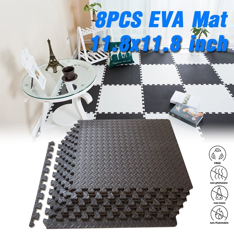 

12PCS 30*30cm Children Play Mat EVA Foam Interlocking Tiles Protective Flooring Eva Foam Mats Tiles Gym Floor Mat Home Floor Mat