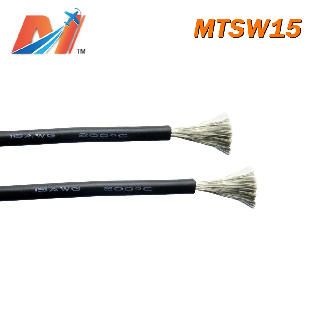 Maytech Clearance Sale (1meter) power silicon wire AWG15 BLACK COLOR | Электроника