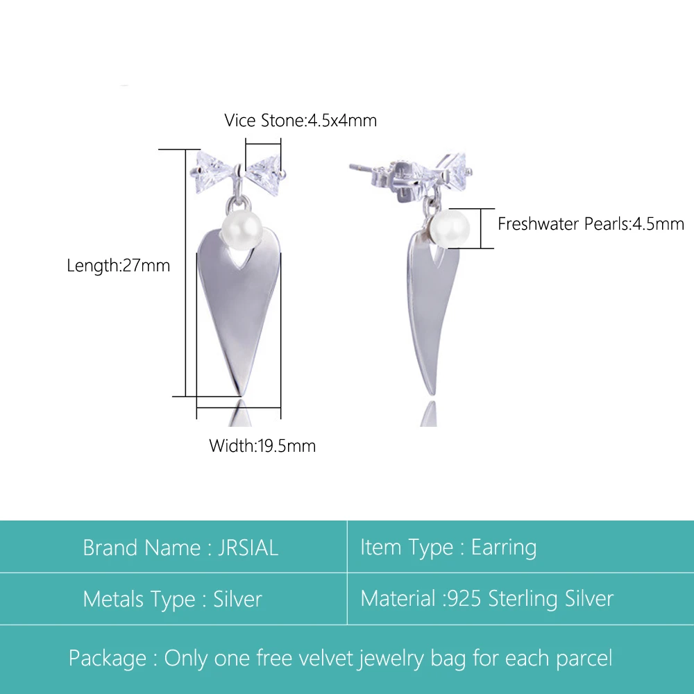 JRSIAL S 925 пробы серебряные ювелирные изделия циркониевые серьги корейские длинные