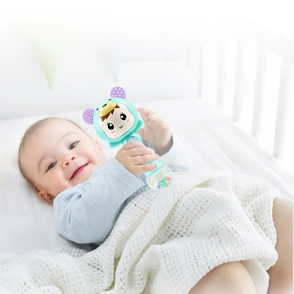 

Baby Sand Hammer Toy Rattles Rhythm Stick Baby Rattles Kids Party Musical Instrument Toys with Lighting Hand Bell