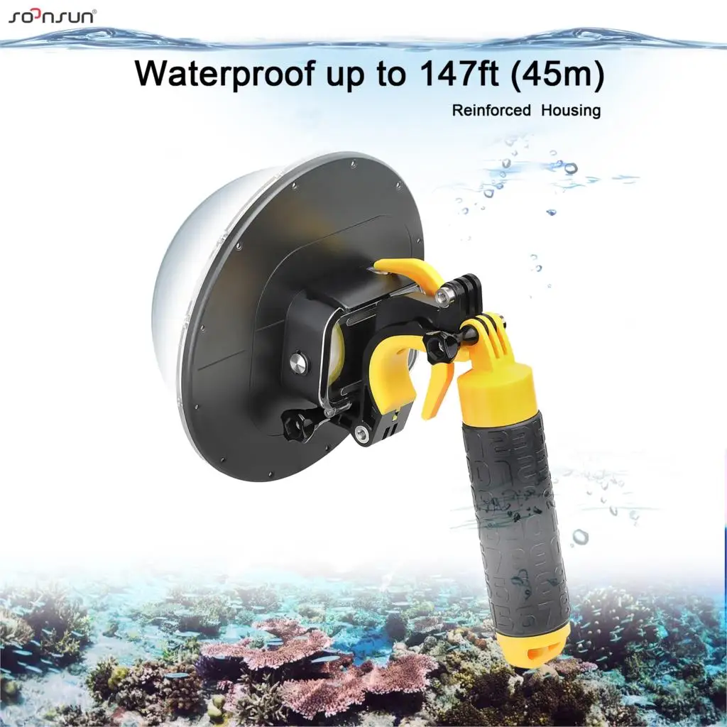 SOONSUN 45 м водонепроницаемый чехол для объектива с купольным портом дайвинга
