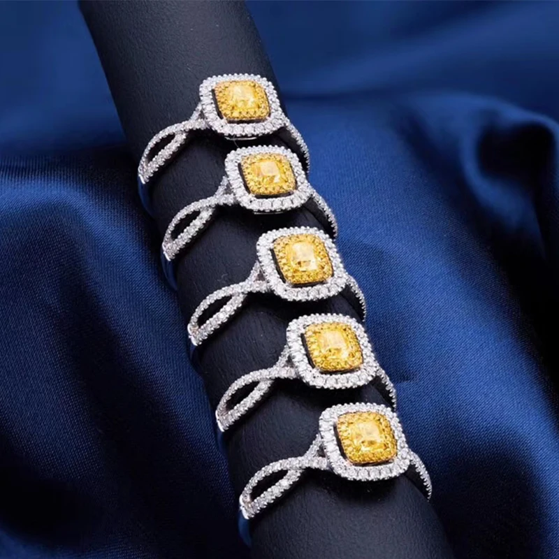 Женское Обручальное Кольцо ANI 18K из белого золота (AU750) роскошное обручальное