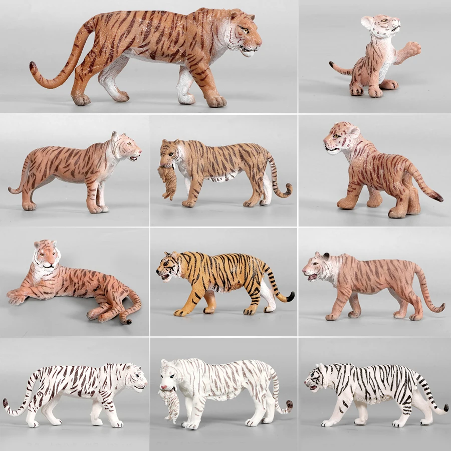 Оригинальные Африканские Дикие животные модель короля леса тигра фигурка из ПВХ