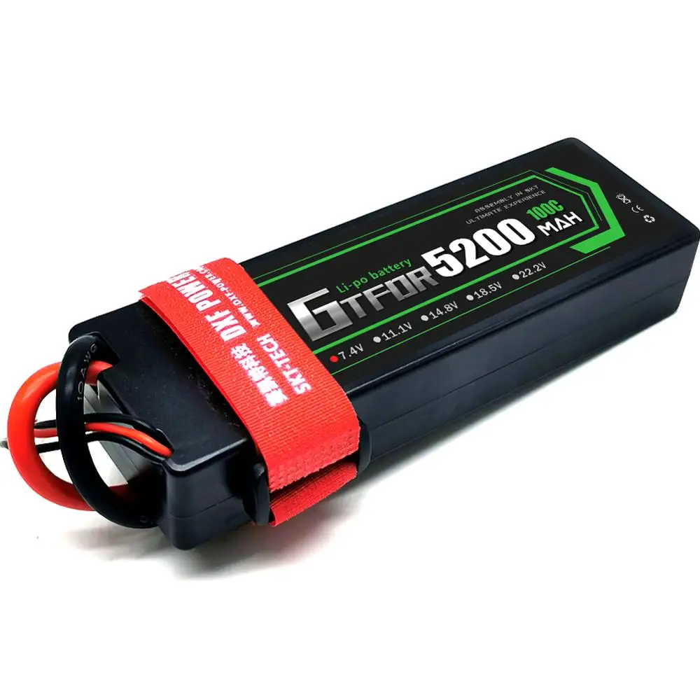 GTFDR 5200 мАч Lipo Battery 7 4 В 100C/200C 2S LiPo RC Deans XT60 EC5 для 1/8 Evader BX Car Truggy Buggy |