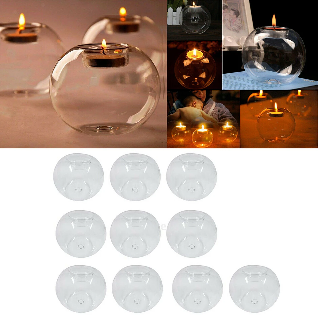 Ball Shape Candlestick Decoration Bauble Wedding Party Bar Ktv Home Church