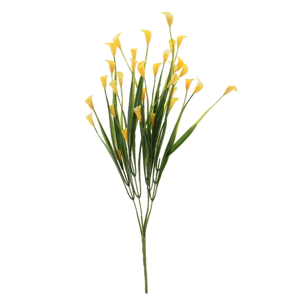 

Artificial Calla Lily Flowers Greenery Bush Grass Shrubs Table Centerpieces