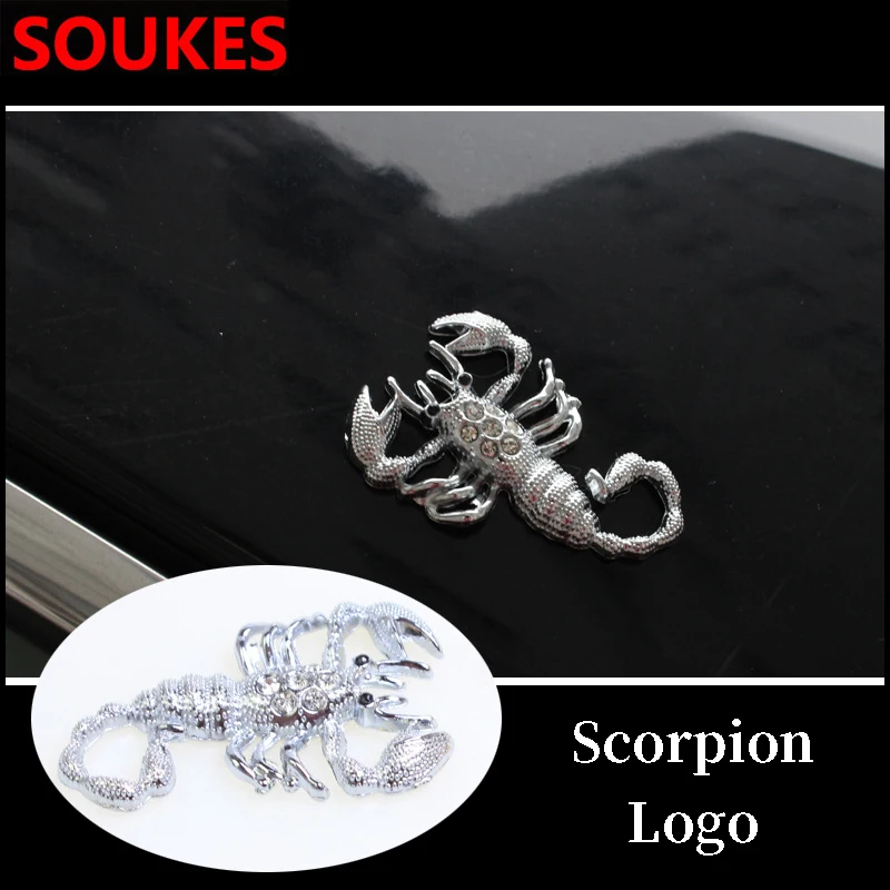 1PC Fashion 3D Scorpion Car Metal Sticker For Volvo S60 V70 XC90 Subaru Forester Peugeot 307 206 308 407 Accessories |