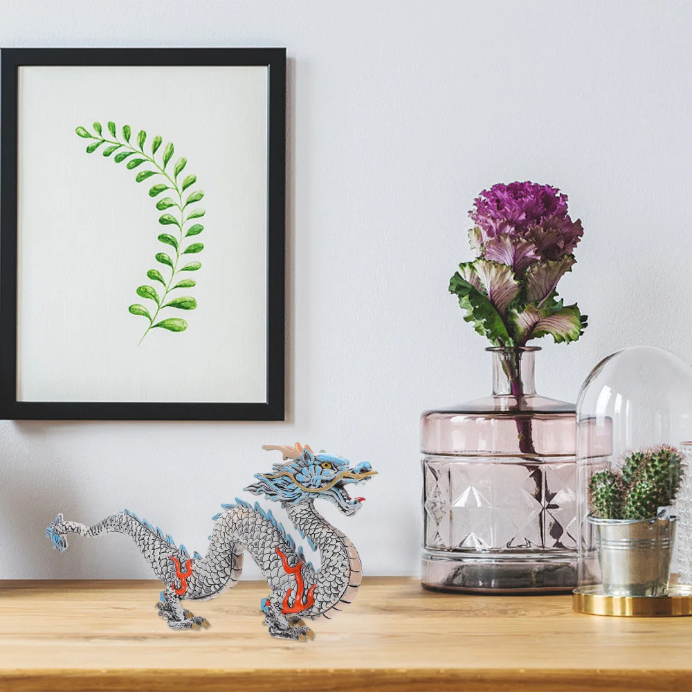 

1Pc Chinese Dragon Shaped Statue Desktop Artware Ornament Home Decoration