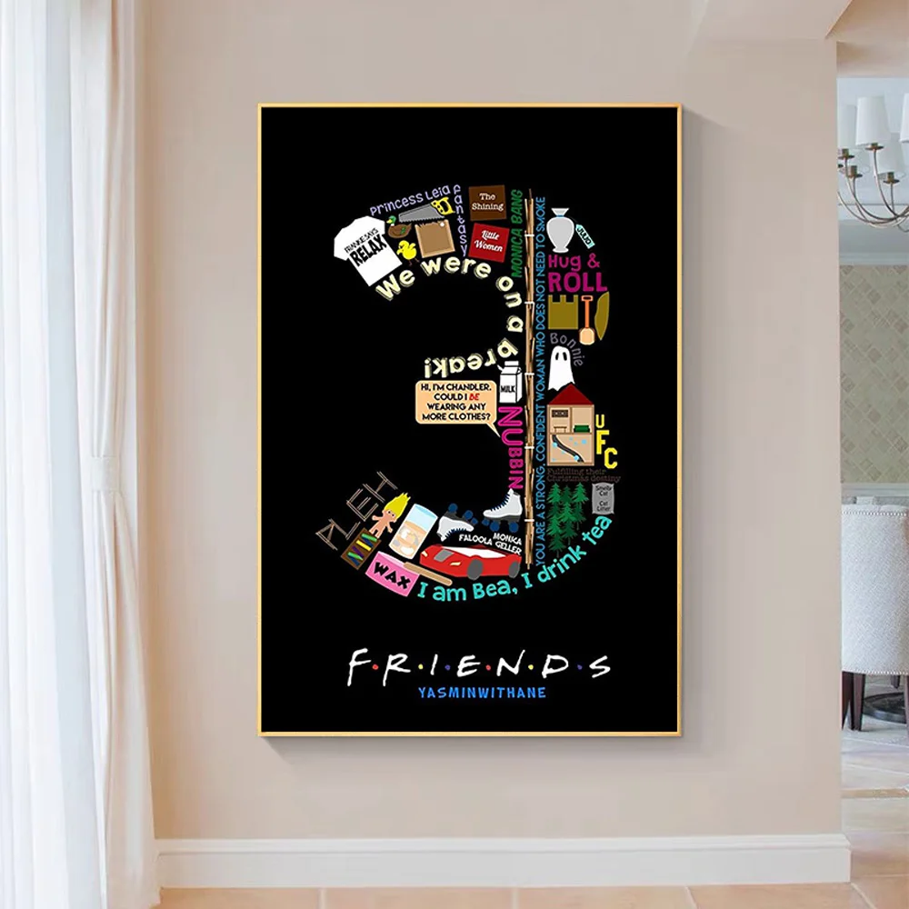 

SP090 Silk Cloth Wall Poster Friends - TV Show 02 Art Home Decoration Gift